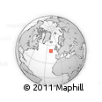 Outline Map of the Area around 50° 31' 50" N, 19° 28' 30" W, rectangular outline