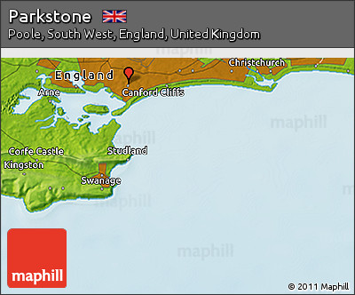 Physical 3D Map of Parkstone