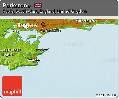 Physical 3D Map of Parkstone