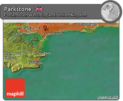 Satellite 3D Map of Parkstone