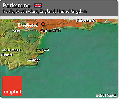 Satellite 3D Map of Parkstone
