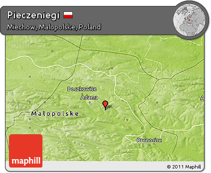Physical 3D Map of Pieczeniegi