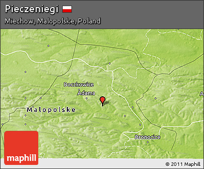 Physical 3D Map of Pieczeniegi