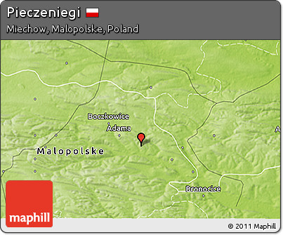 Physical 3D Map of Pieczeniegi