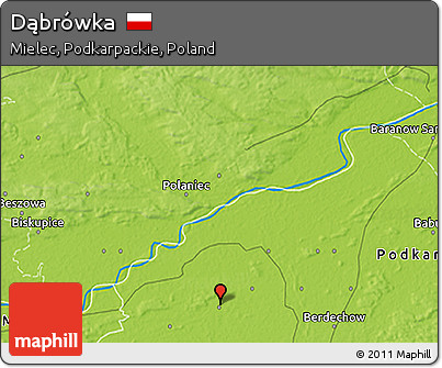 Physical 3D Map of Dąbrówka