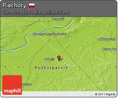 Physical 3D Map of Piechoty