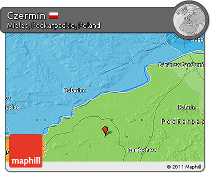 Political 3D Map of Czermin
