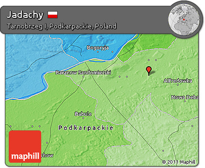 Political 3D Map of Jadachy