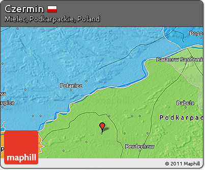 Political 3D Map of Czermin