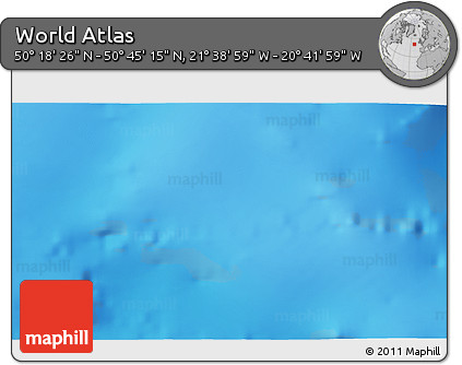 Shaded Relief 3D Map of the Area around 50° 31' 50" N, 21° 10' 29" W