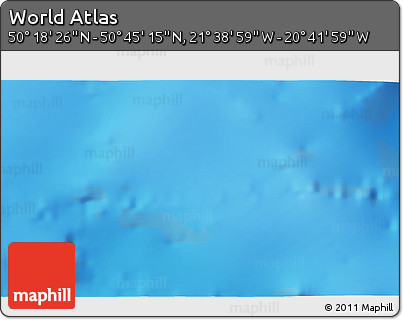 Shaded Relief 3D Map of the Area around 50° 31' 50" N, 21° 10' 29" W