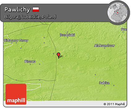 Physical 3D Map of Pawlichy