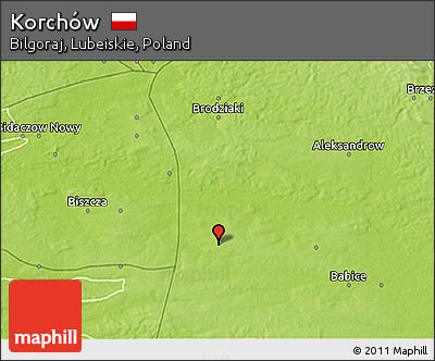 Physical 3D Map of Korchów