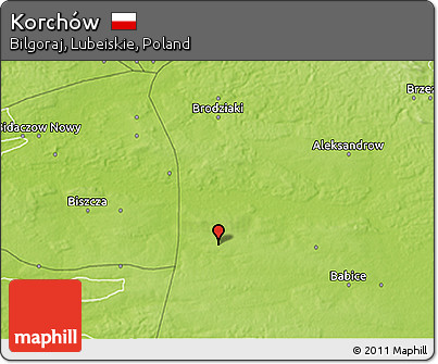 Physical 3D Map of Korchów