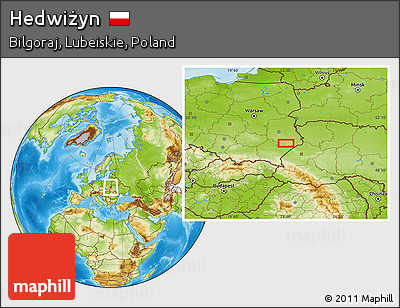 Physical Location Map of Hedwiżyn
