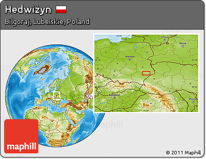 Physical Location Map of Hedwiżyn
