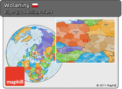 Political Location Map of Wolaniny