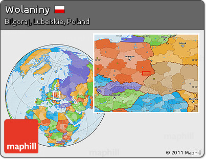Political Location Map of Wolaniny