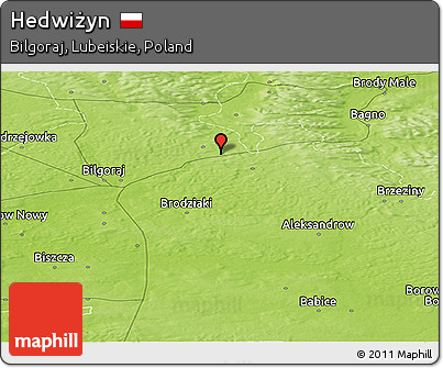 Physical Panoramic Map of Hedwiżyn