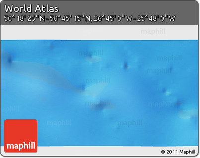 Physical 3D Map of the Area around 50° 31' 50" N, 26° 16' 29" W