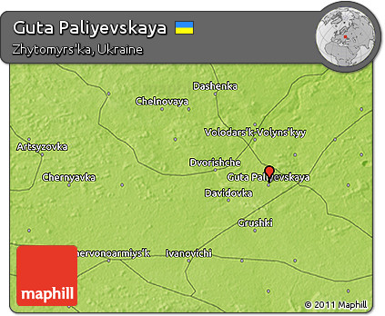 Physical 3D Map of Guta Paliyevskaya