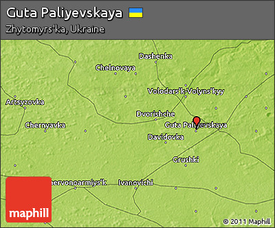 Physical 3D Map of Guta Paliyevskaya