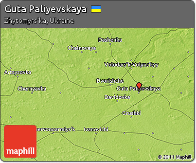 Physical 3D Map of Guta Paliyevskaya