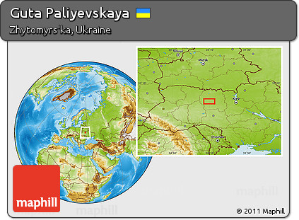 Physical Location Map of Guta Paliyevskaya