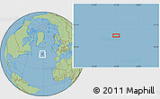 Savanna Style Location Map of the area around 50° 31' 50" N, 31° 22' 30" W