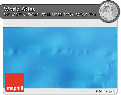 Physical 3D Map of the Area around 50° 31' 50" N, 38° 10' 29" W