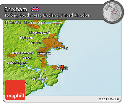 Physical 3D Map of Brixham