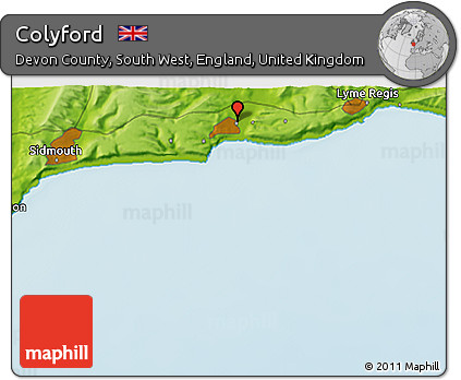 Physical 3D Map of Colyford