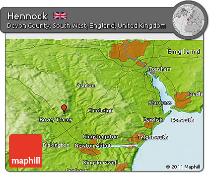 Physical 3D Map of Hennock