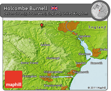 Physical 3D Map of Holcombe Burnell