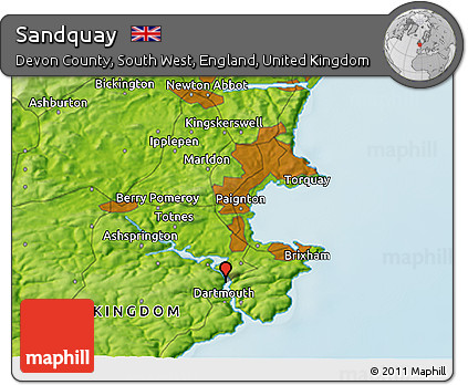 Physical 3D Map of Sandquay