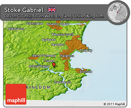 Physical 3D Map of Stoke Gabriel
