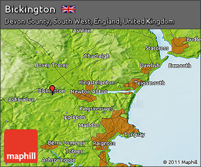 Physical 3D Map of Bickington