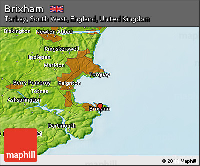 Physical 3D Map of Brixham