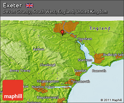 Physical 3D Map of Exeter