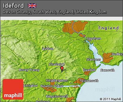 Physical 3D Map of Ideford