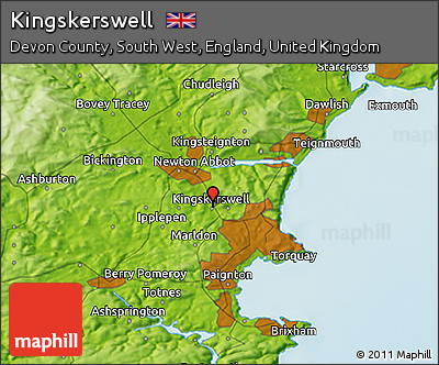 Physical 3D Map of Kingskerswell