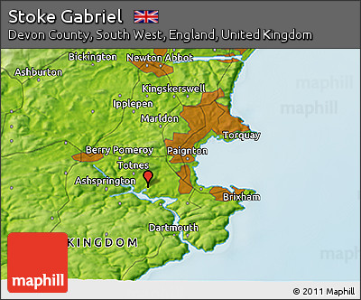 Physical 3D Map of Stoke Gabriel