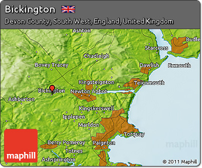 Physical 3D Map of Bickington