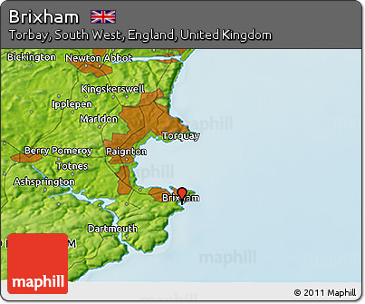 Physical 3D Map of Brixham