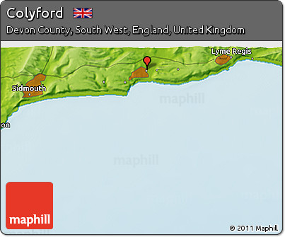 Physical 3D Map of Colyford