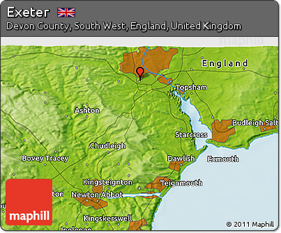 Physical 3D Map of Exeter