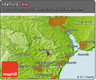 Physical 3D Map of Ideford