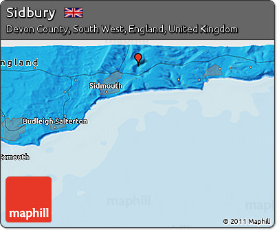 Political 3D Map of Sidbury