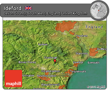 Satellite 3D Map of Ideford