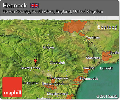 Satellite 3D Map of Hennock